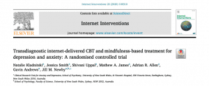 Transdiagnostic internet-delivered CBT and mindfulness-based treatment for depression and anxiety