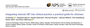 Integrating internet CBT into clinical practice